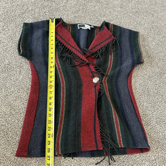 RHONDA STARK Wool Blend Southwestern Vest Size Large M/L Rodeo Country Cowgirl - Picture 12 of 13